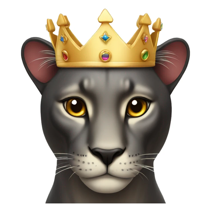 An arabic panther with stars in his eyes and a crown  sticker