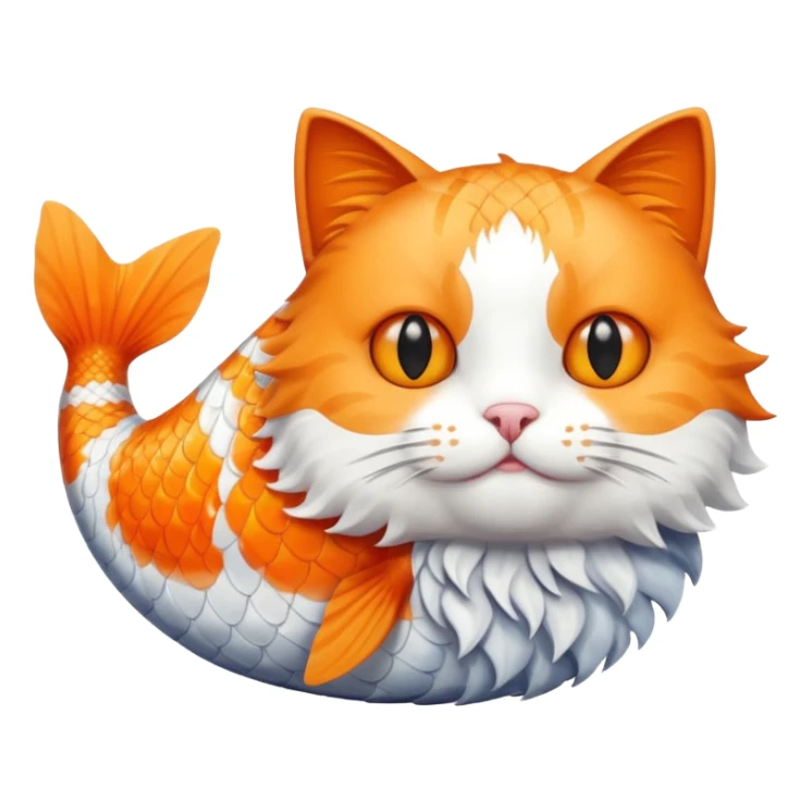 Un gato con cuerpo de pescado  sticker