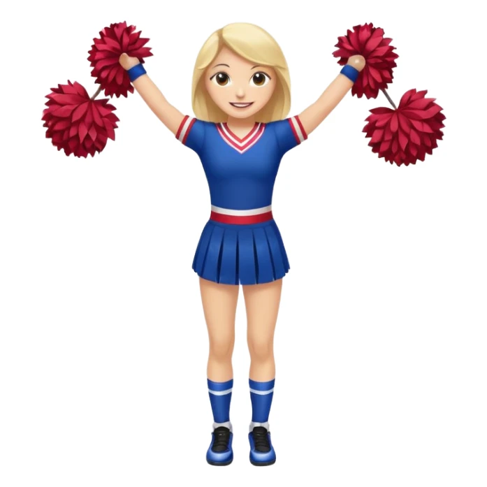 can you show the cheerleader's full body? sticker