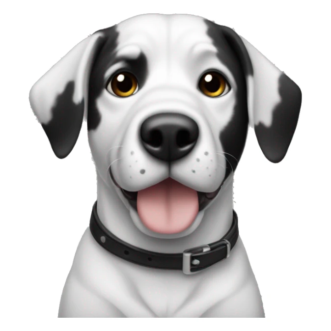 perro Mcnab de 6 años blanco y negro sticker