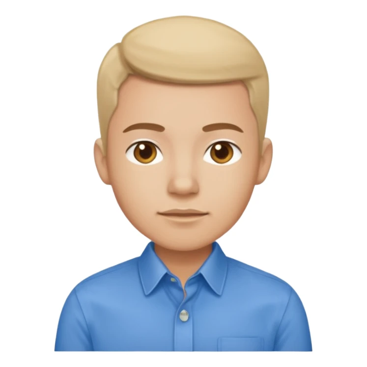 An office employee in a blue shirt. sticker