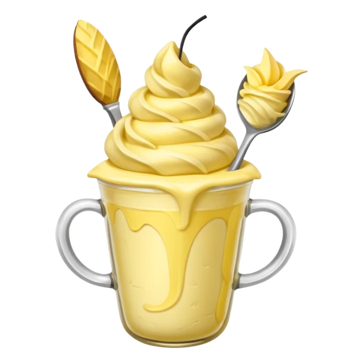 Dole whip in a cup with a spoon sticker