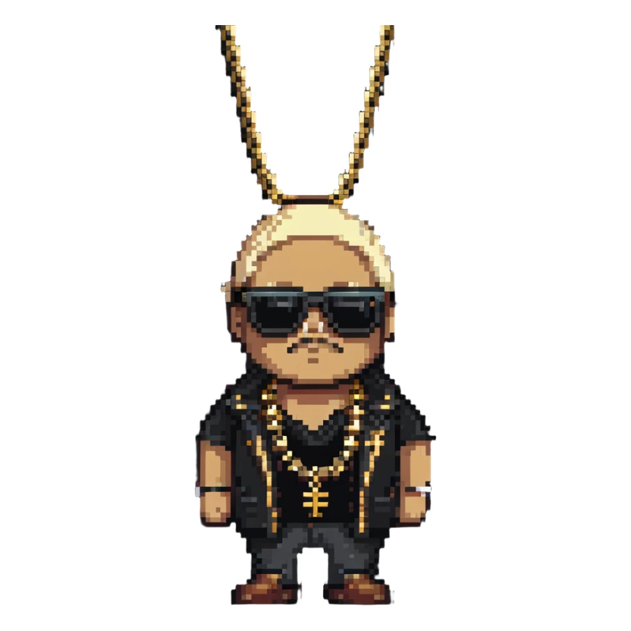 gangster with sunglasses and gold chain sticker