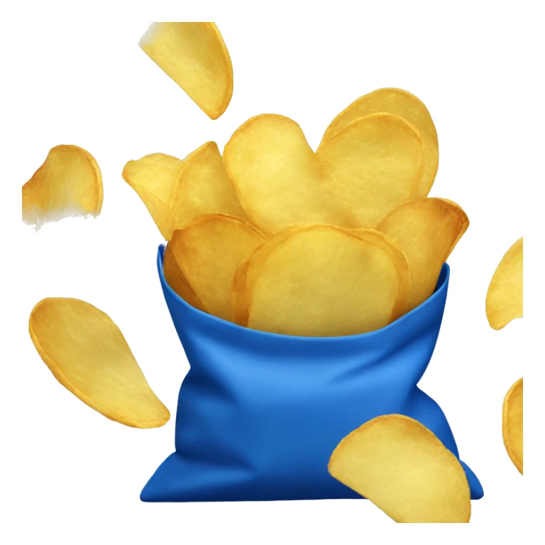 a blue bag of potato chips sticker