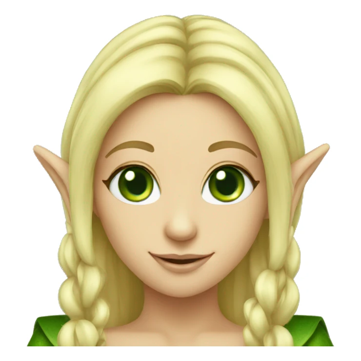 Green eyed blond female elf sticker