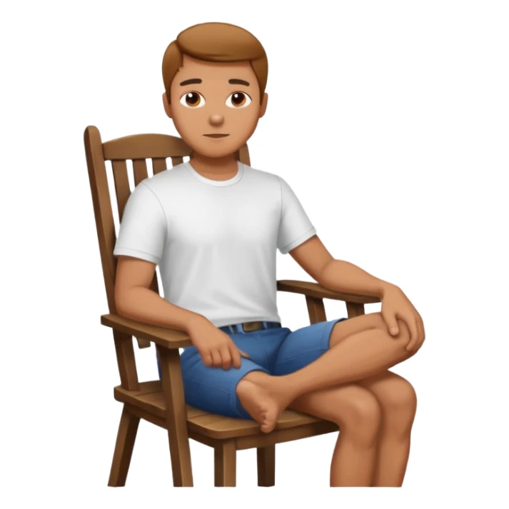 man on chair  style photosession sticker