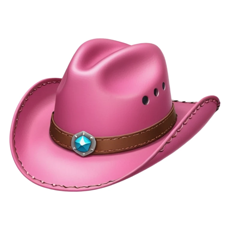 pink cowboy hat tilted to the side sticker