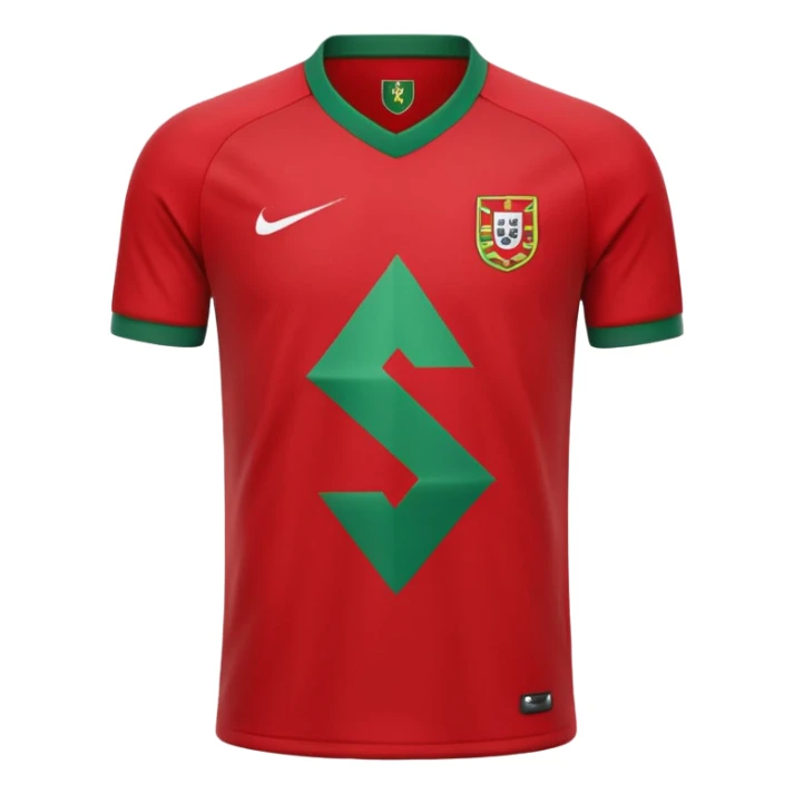 red Portugal football shirt arrow sticker