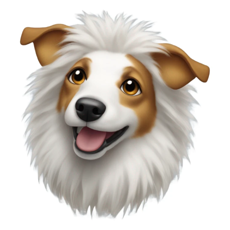 jack russel dog with lion mane sticker