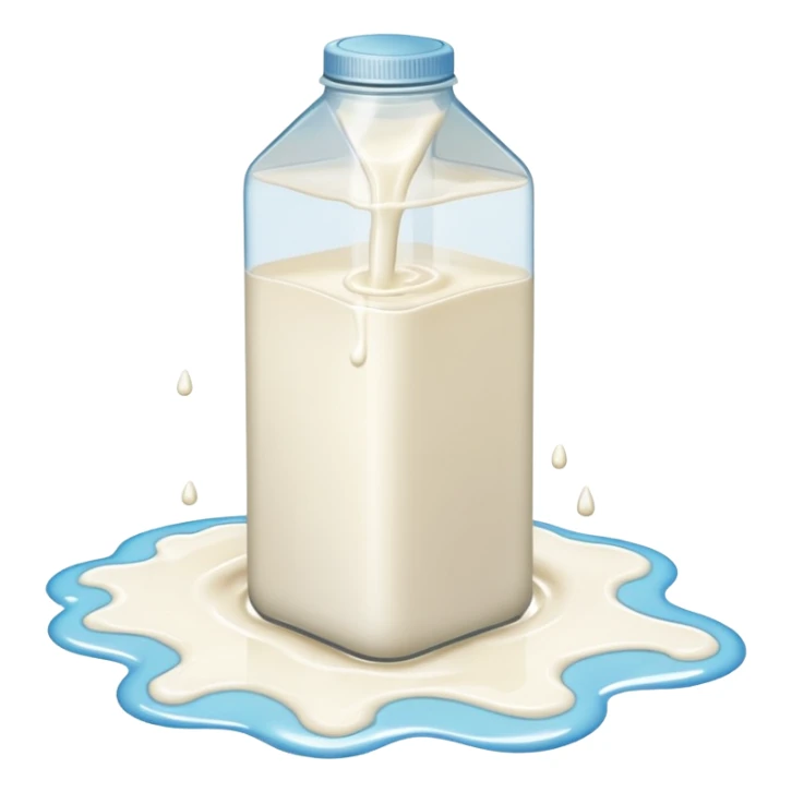 white milk spill on floor sticker
