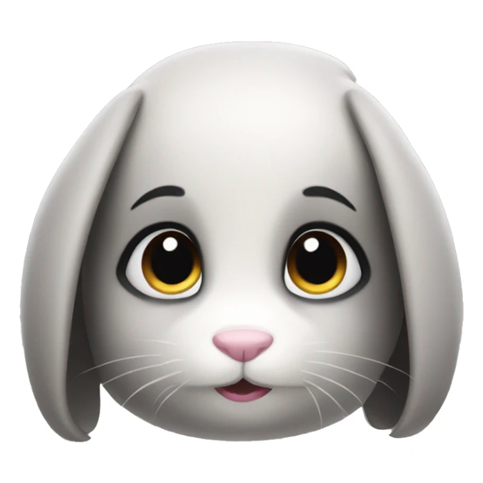 Bunny with black hair sticker