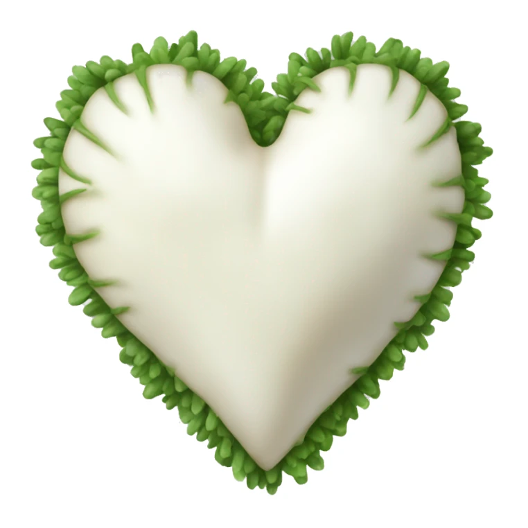 white heart adorned with garlic garland sticker