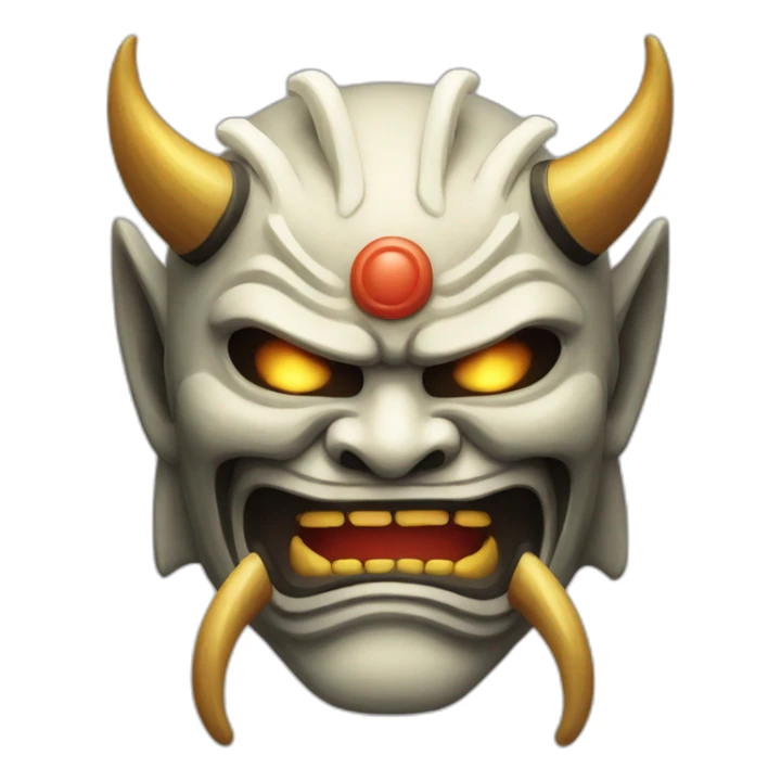 spectral japanese oni mask sticker