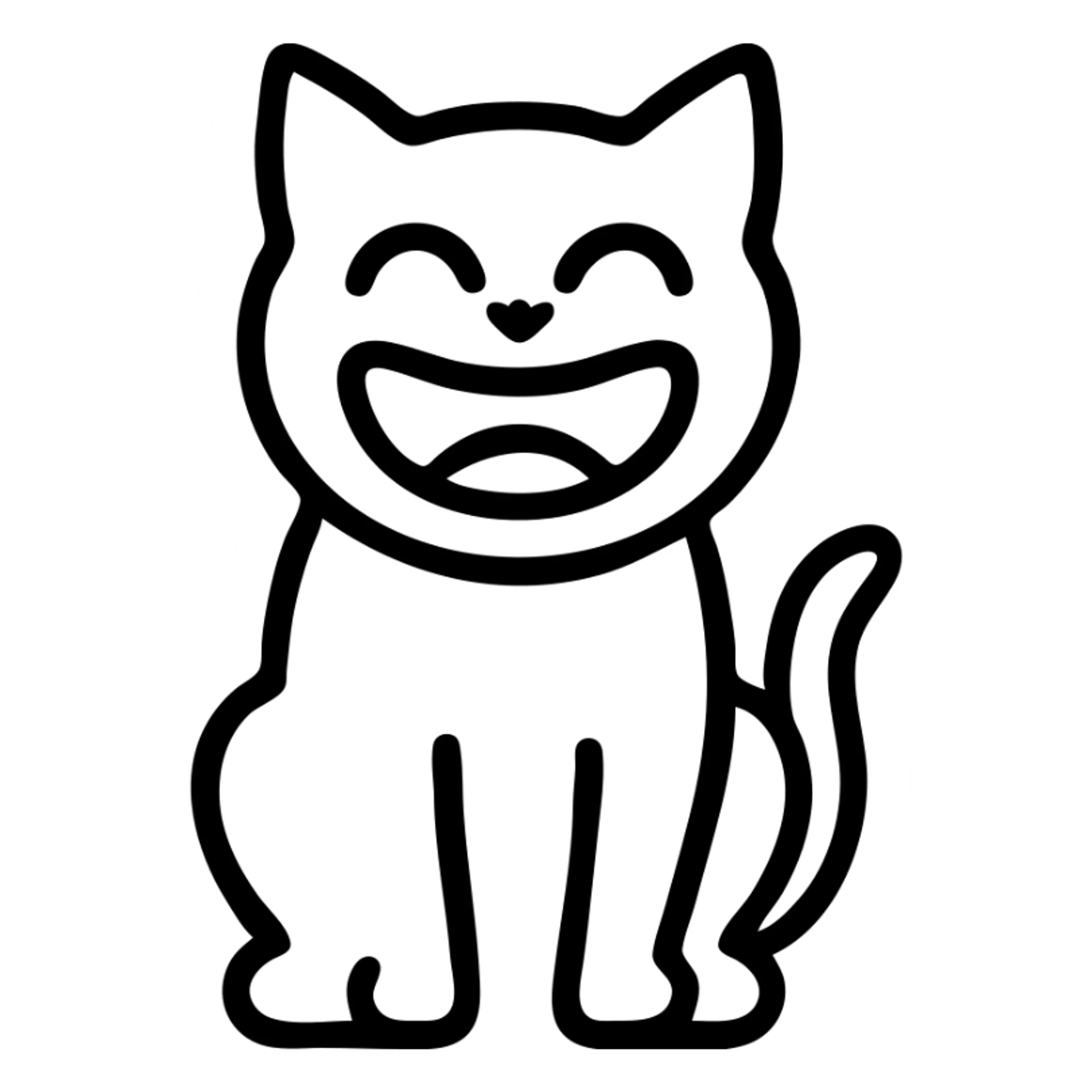 chat qui rigole avec expression exagérée sticker