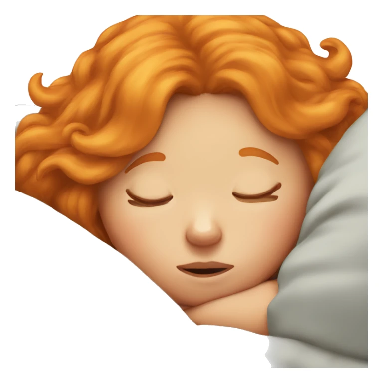 Sleeping ginger girl sticker