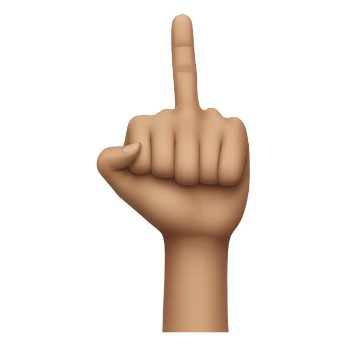 back of hand, finger pointing,  sticker