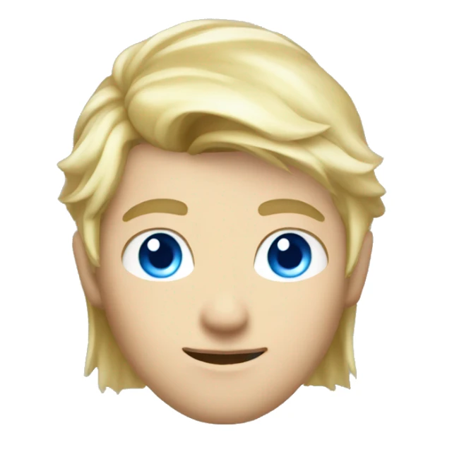 male mage blonde hair, blue eyes sticker