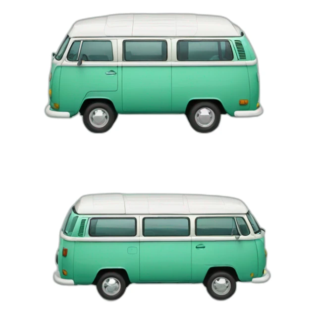 sea green volkswagen bulli sticker