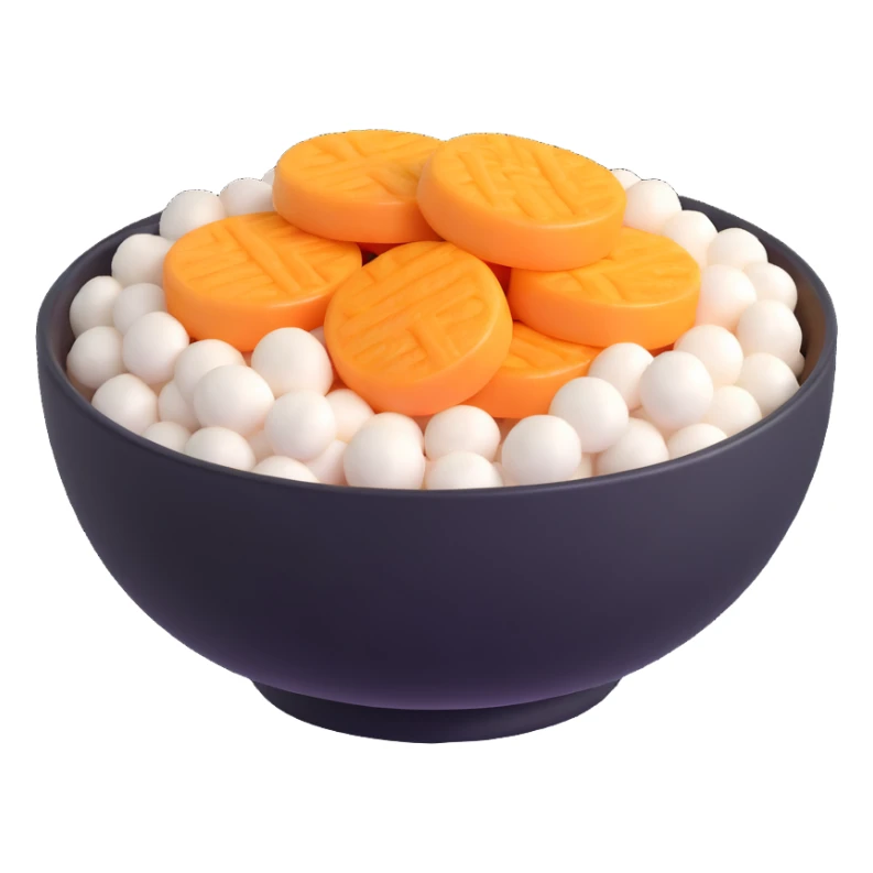 glossy appetizing bowl of 떡볶이 rice cakes sticker