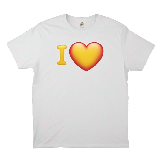 T-shirt with the inscription “I ❤️ NYW” sticker