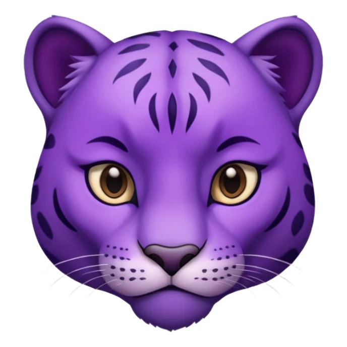 Purple Panther face turned to the side sticker
