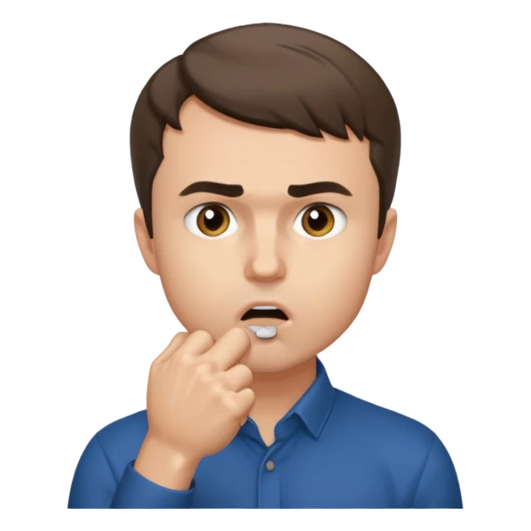 Charlie Kirk holding fist over mouth sticker