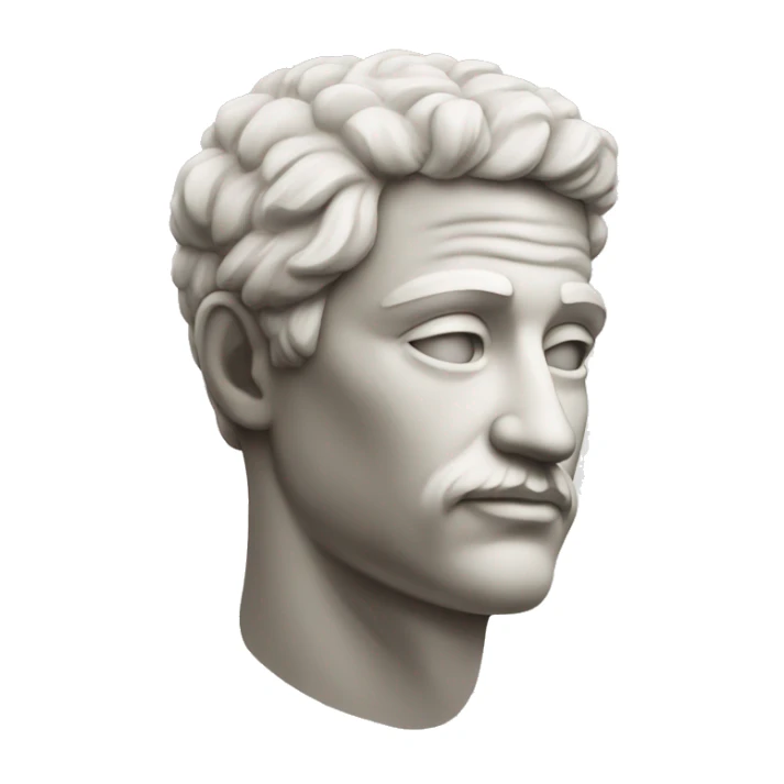 statue face side view sticker