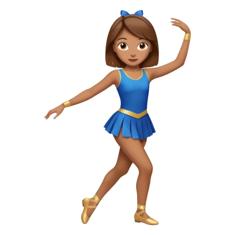 A preppy girl with brown hair and she is a Dancer sticker