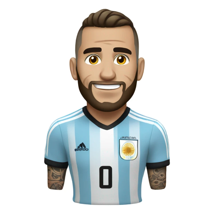 emoji nicolas otamendi, argentina football player sticker
