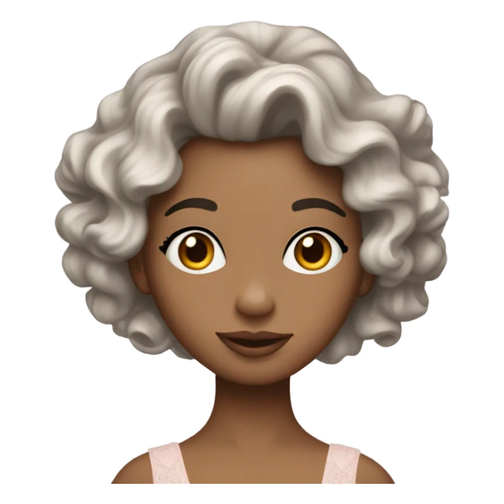 Shabby chic wavy hair ballerina  sticker