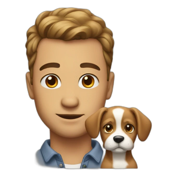 Man that looks like puppy sticker