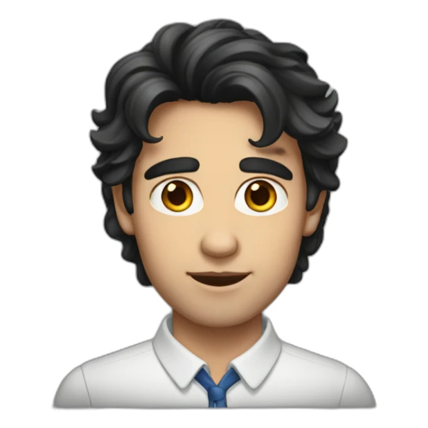 European dark hair Tino sticker