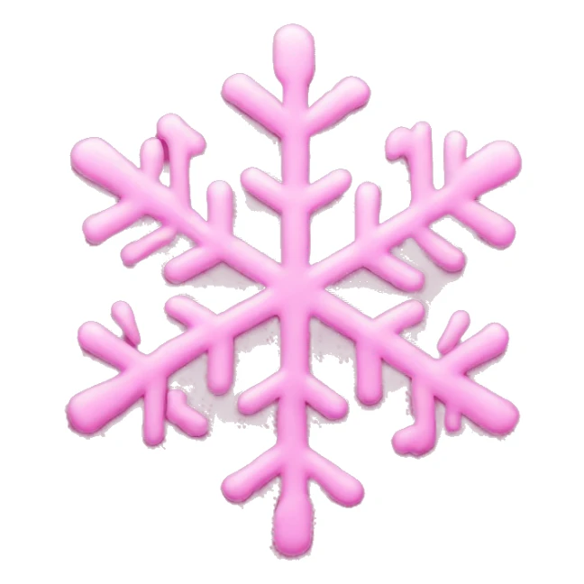 Pink snowflake sticker