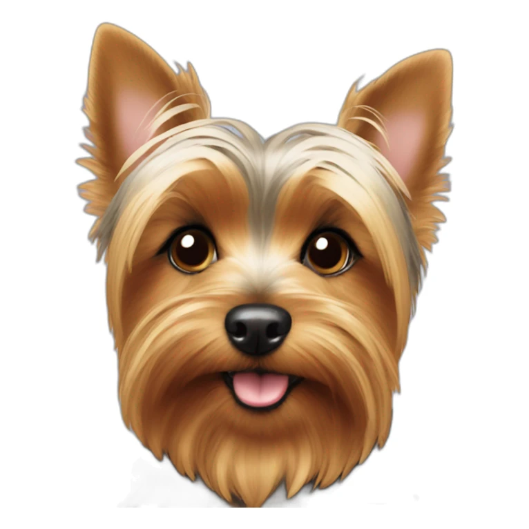  Yorkie with licking nose  sticker