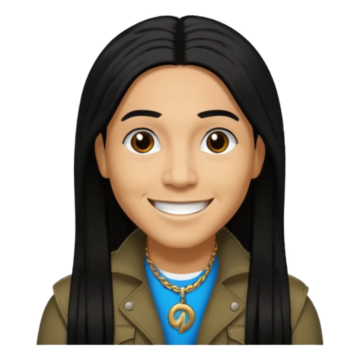 Taboo from Black Eyed Peas with long hair sticker