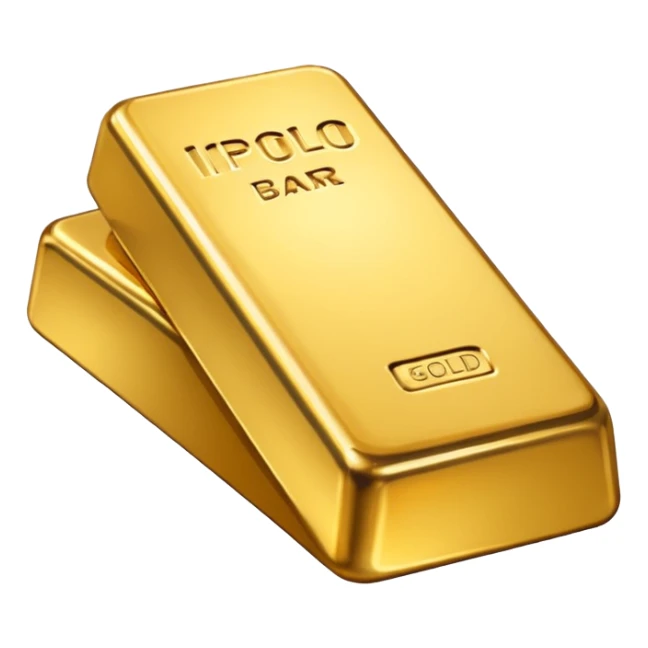 Emote of gold bar for WhatsApp sticker
