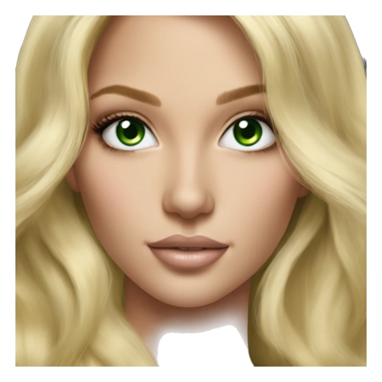 Realistic victoria secret model blonde green eyes  sticker