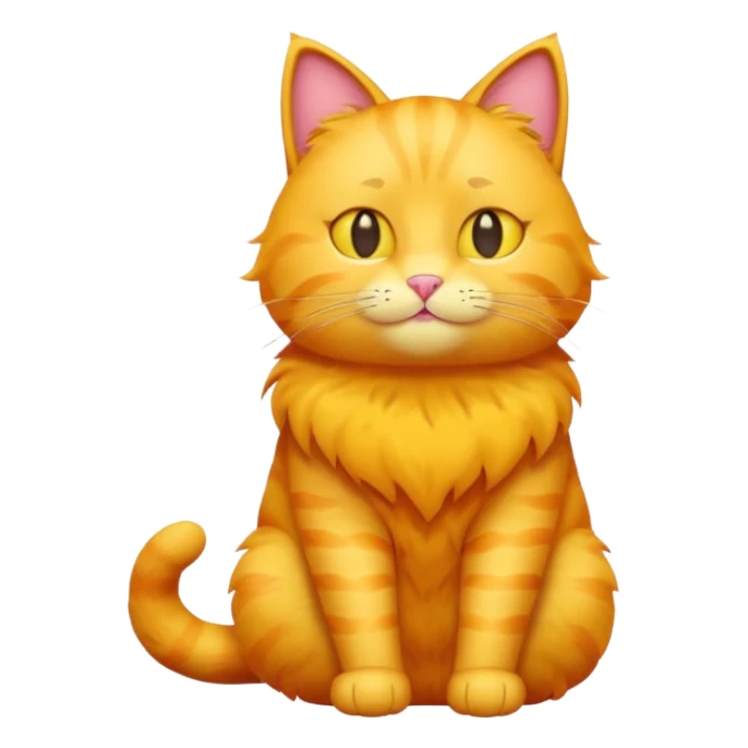 full body yellow cat loafed with default apple man emoji as a head  sticker