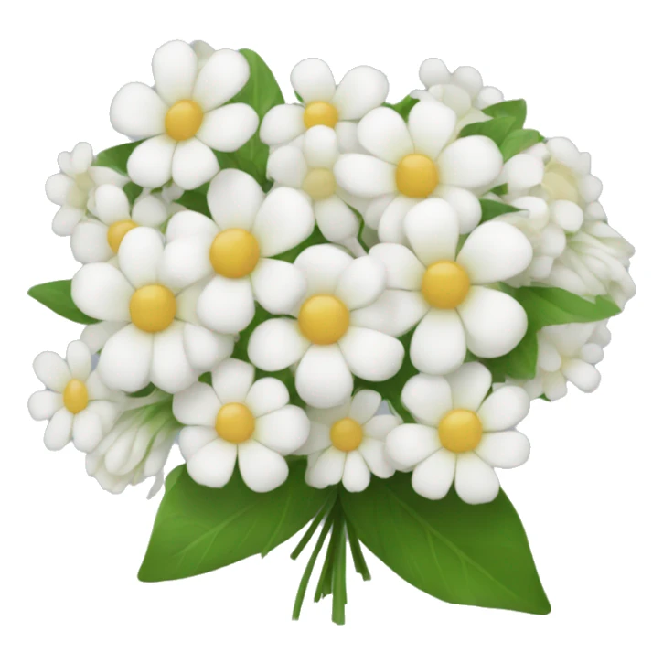 Bunch of white flower with bow sticker