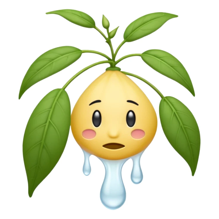 wilted jasmine like realistic detial but used for mobile emoji sticker