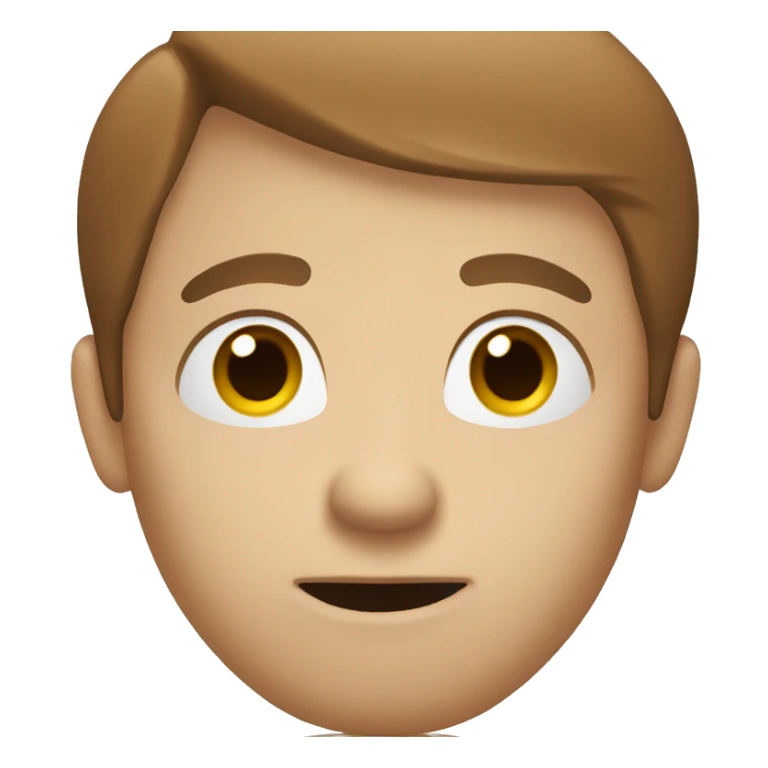 White thinking face with brown hair and finger on nose. sticker