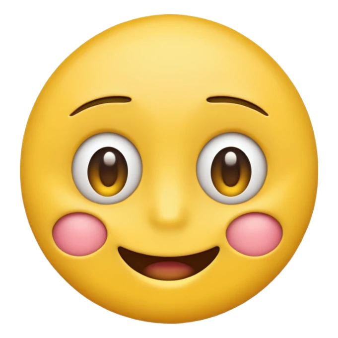 make a yellow emoji face looking to the left with circle open eyes and a horizontal line for a mouth sticker