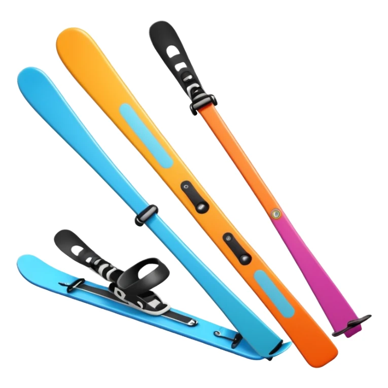 skis,colorful, Snow Gear,negative: character. sticker
