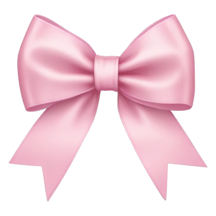 light pink ribbon bow sticker