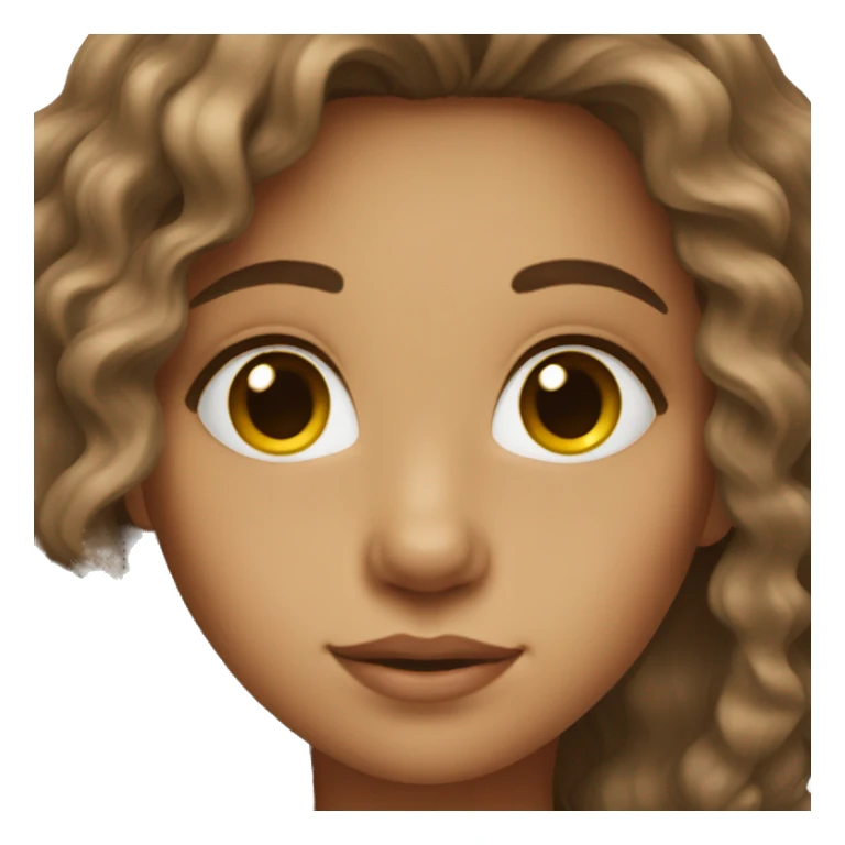 Brown eyed girl with wavy hair sticker