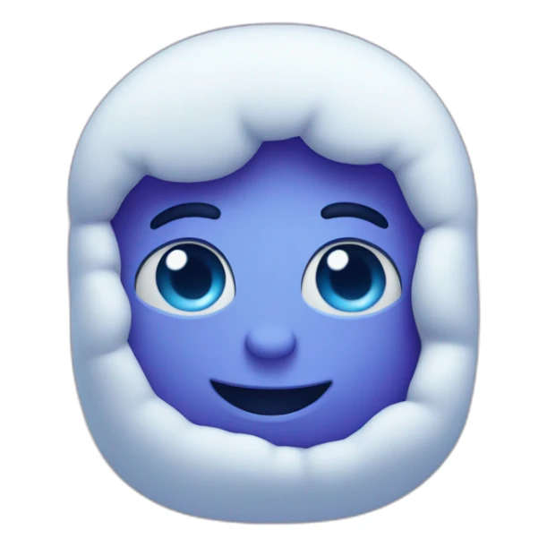 A living marshmallow in a purple-blue shade. sticker