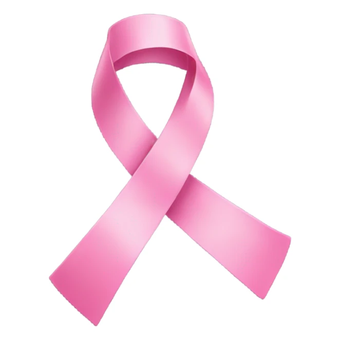 Pink breast cancer ribbon sticker