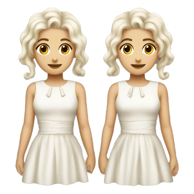 gemini symbol beautiful twins god like dress sticker
