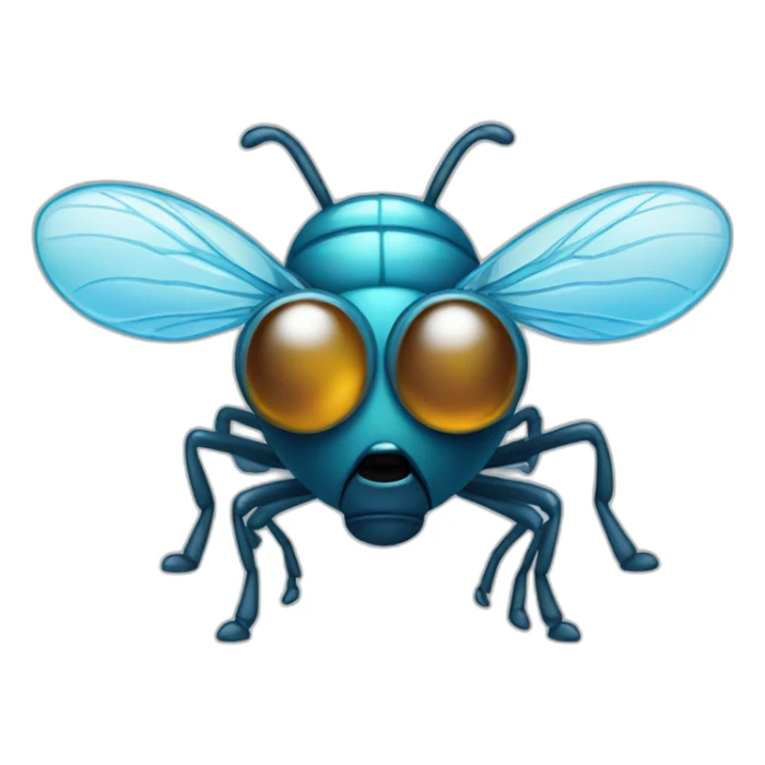 A fly that drinks a drop of water sticker