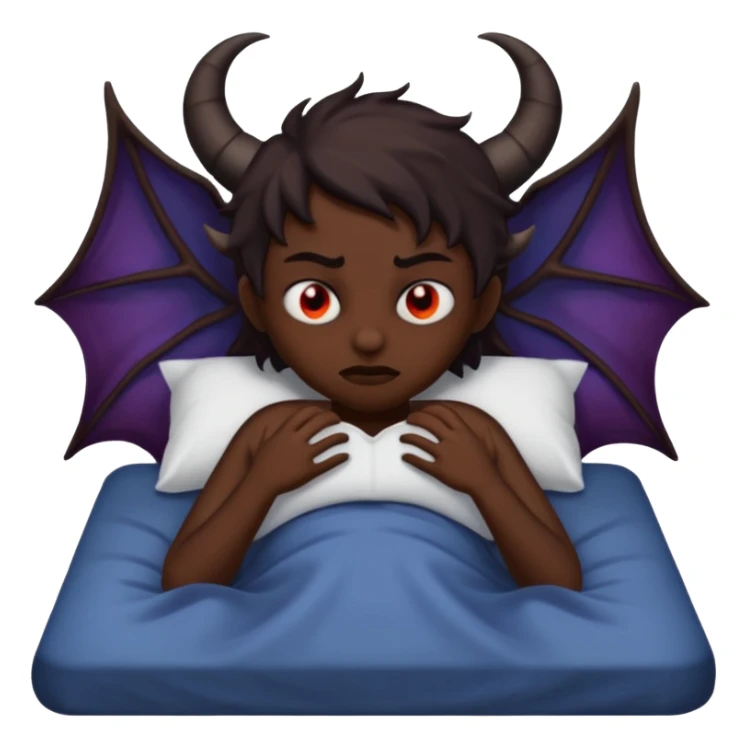 a sleep demon, haunting dreams, eerie and shadowy sticker